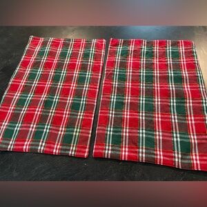 Plaid Table Placemats Reversible